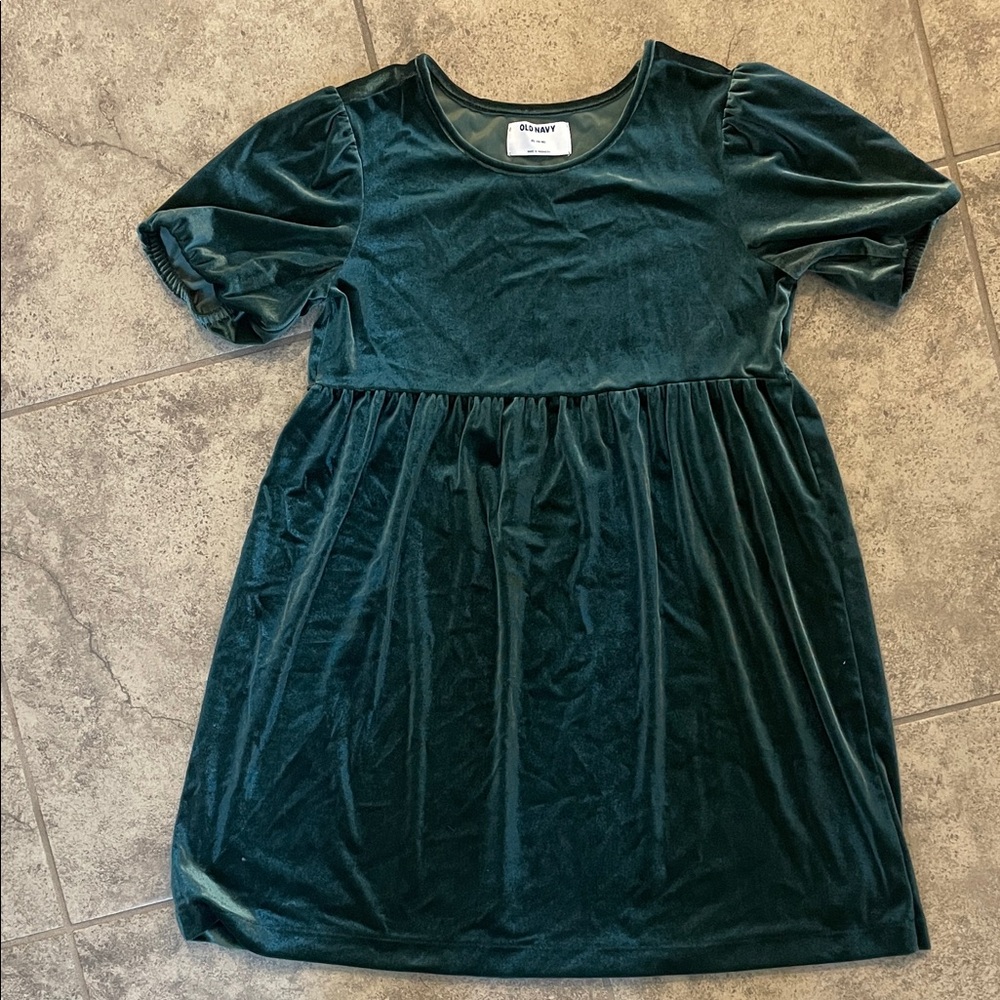 Old Navy Teal Velvet Casual Dress